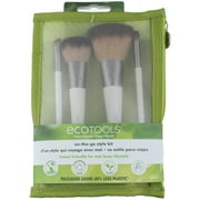 EcoTools On-The-Go Style Makeup Brush Kit, Travel Friendly, Convenient Makeup Tools for Foundation, Blush, and Eyeshadows, 5 Piece Set