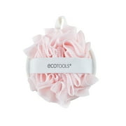 EcoTools Pouf Dual Cleansing Pad, Cleansing Body Scrubber, Mesh Netting, for Adults, Pink, 1 Count