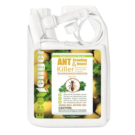 EcoVenger Ant Killer & Nest Treatment (32 OZ), 100% Quick Kill, Also Kills Fire Ants. Lasting Repellency, Safe for Children & Pets