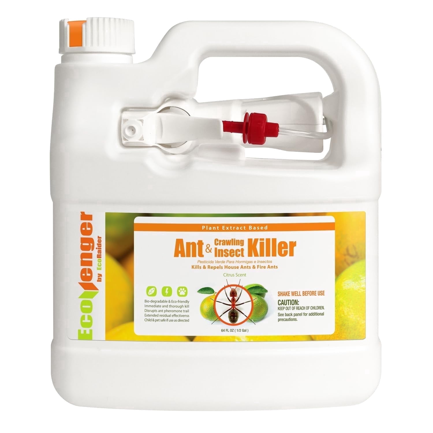 EcoVenger Ant & Crawling Insect Killer 64 OZ Citrus Scent Natural Non ...