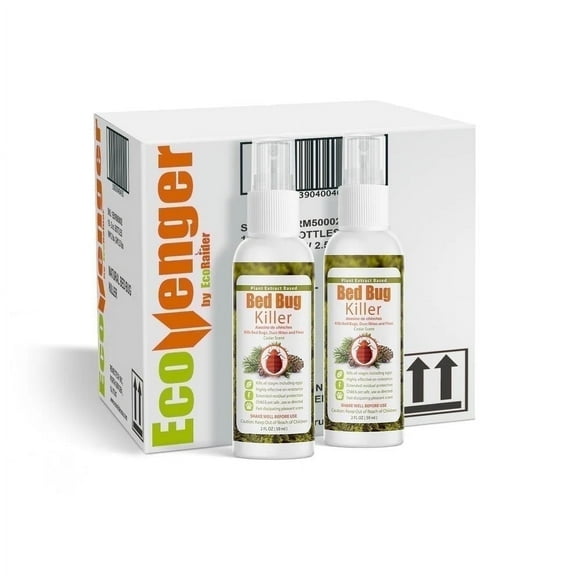 EcoVenger Bed Bug & Egg Killer Sprayer- 2oz Travel-Size (16-Pack) 100% Effective, Kills Resistant Bed Bugs & Eggs, Safe & Highly Effective