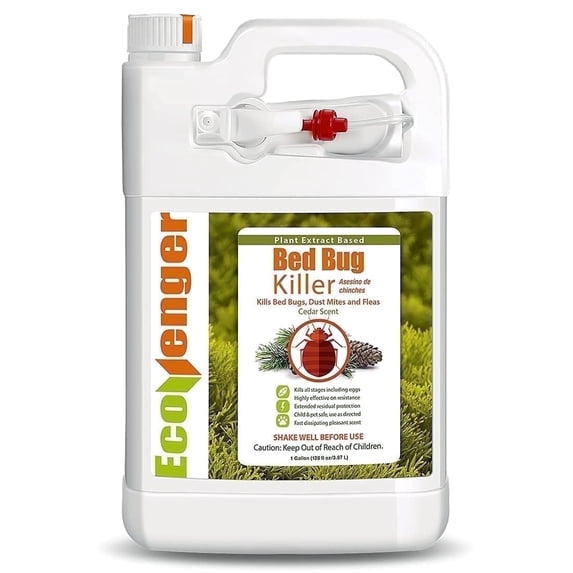 EcoVenger Bed Bug Killer 1GL Remote Spray 100% Kill Efficacy, All Stages on Contact-14 Day Residual Protection, Non-Toxic, Child & Pet Friendly