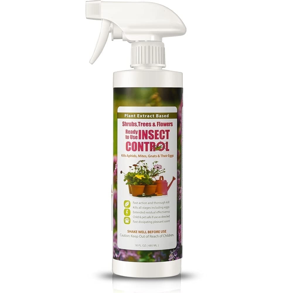 EcoVenger Garden Insect Control 16 oz, Plant Extract Based, Indoor & Outdoor, Kills Aphids, Mealybugs, Spider Mites and Gnats All Stages and Eggs, Non-Toxic Child & Pet Safe