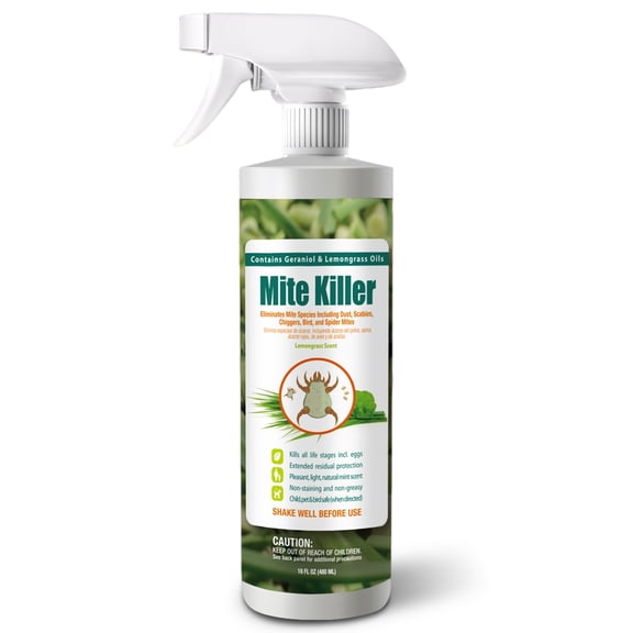EcoVenger Mite Killer 16 OZ Spray, Kills Dust Mites, Scabies, Bird Mites, Chiggers, Poultry Mites, Spider Mites for Residential, Plant, Animals & Birds, Plant-Based and Non-Toxic