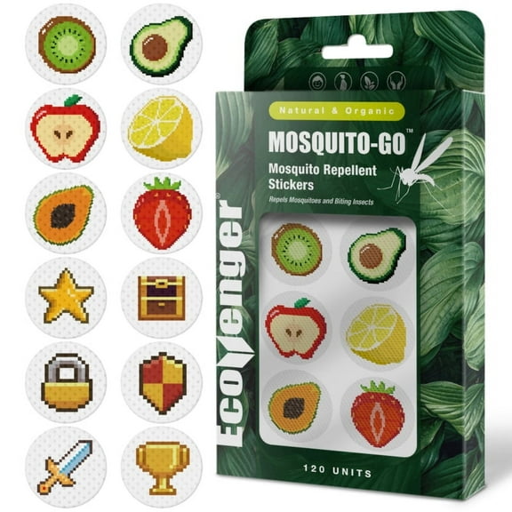 EcoVenger Mosquito Repellent Patches for Kids Adults Natural Keeps Insects Bugs Far Away for Travel Camping Outdoor Indoor 120pcs