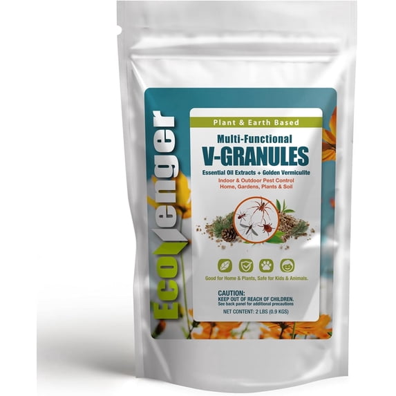 EcoVenger Multi-Purpose V-Granules Bag, Horticulture or Household Use for Indoor & Outdoor Protection Against Insects and Rodents, Improves Soil & Promotes Rooting, 100% Natural, Safe for Kids