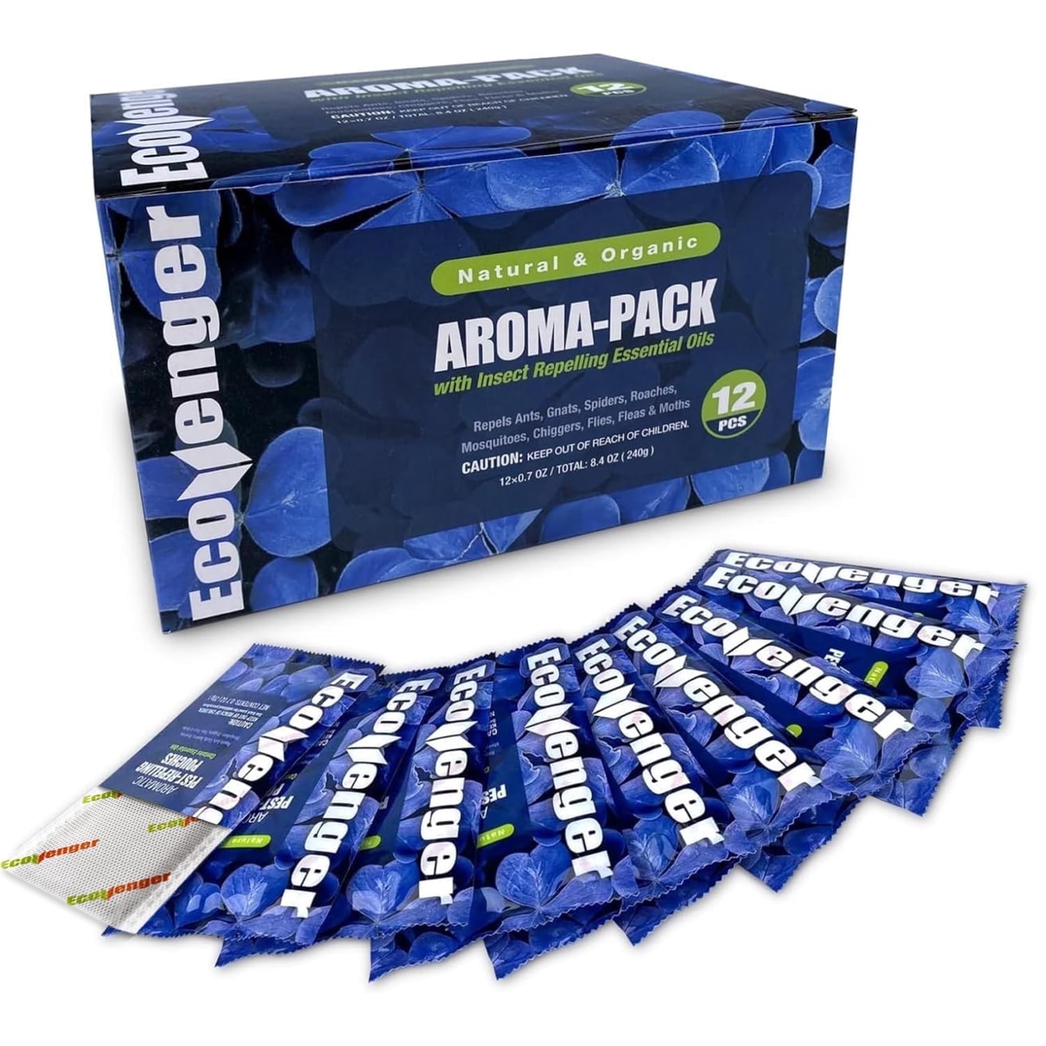 EcoVenger Pest Control Aroma Sachets 12-Pack Pouches, Natural Insect ...