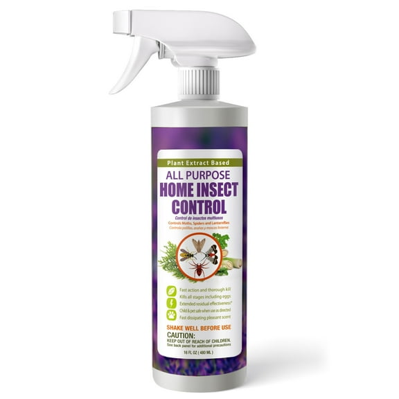 EcoVenger All Purpose Home Insect Control 16 oz, Fleas, Fruit Flies, Gnats, Moths, Roaches, Spiders, Fast Kill, Lasting Prevention, Kill Eggs, Plant Extract Based & Non-Toxic