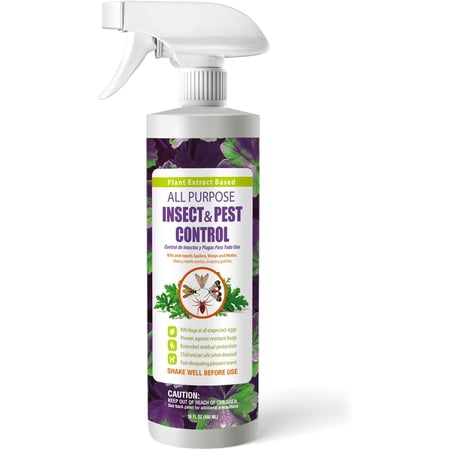 EcoVenger All Purpose Home Insect Control 16 oz, Fleas, Fruit Flies, Gnats, Moths, Roaches, Spiders, Fast Kill, Lasting Prevention, Kill Eggs, Plant Extract Based & Non-Toxic