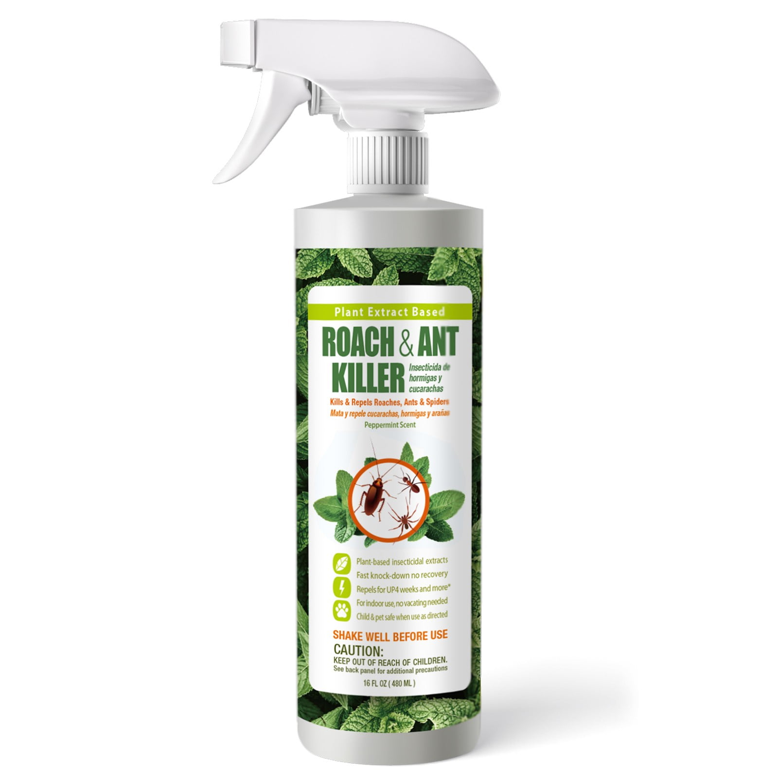 EcoRaider 16oz Roach Killer & Repellent, Fast Kill, Lasting, Natural, Non-Toxic, Child & Pet-Friendly