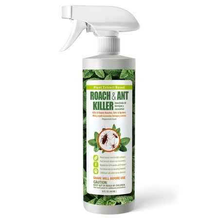 EcoVenger Roach & Ant Killer 16 oz, Kills on Contact, Extended 4-Week Deterrence, Kills Ants & Other Crawling Insects, Natural & Non-Toxic, Pleasant Botanical Scent, Safe for Children & Pets