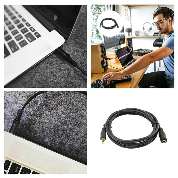 EcoVerve 3.5mm Male To Female Stereo Audio Extension Adapter Audio Auxiliary Jack Cord For Phones Headphones Speakers Tablets PCs MP3 Players And More 30FT