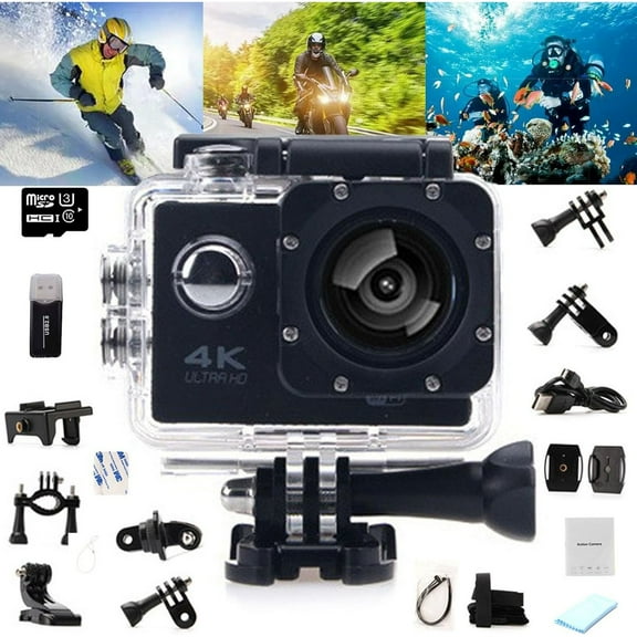 EcoVerve 4K Sport Camera 4K WiFi Diving Sports Camera DV Outdoor Underwater Camera