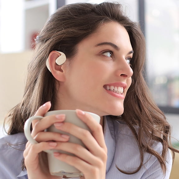 EcoVerve Bluetooth 5.4 Dual Microphone Wireless In Ear Bluetooth Headset Long Battery Life Lighted Display Stereo Sound Compatible With All Bluetooth Devices