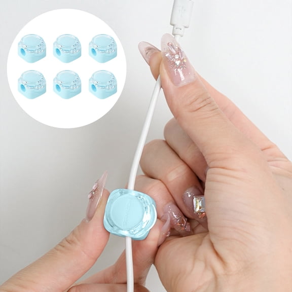 EcoVerve C ABLE Organizer Clips 2024 New Organizer Storage Holder With Strong Hide Phone Charging For Home Car Desk Nightstand 6PC