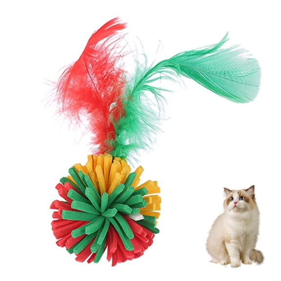 EcoVerve Cats Interactive Toy Soft Colorful EVA B Al L S Kit Ten Teaser Toy Quiet Playing B All S For Indoor Cats Improves Exercises
