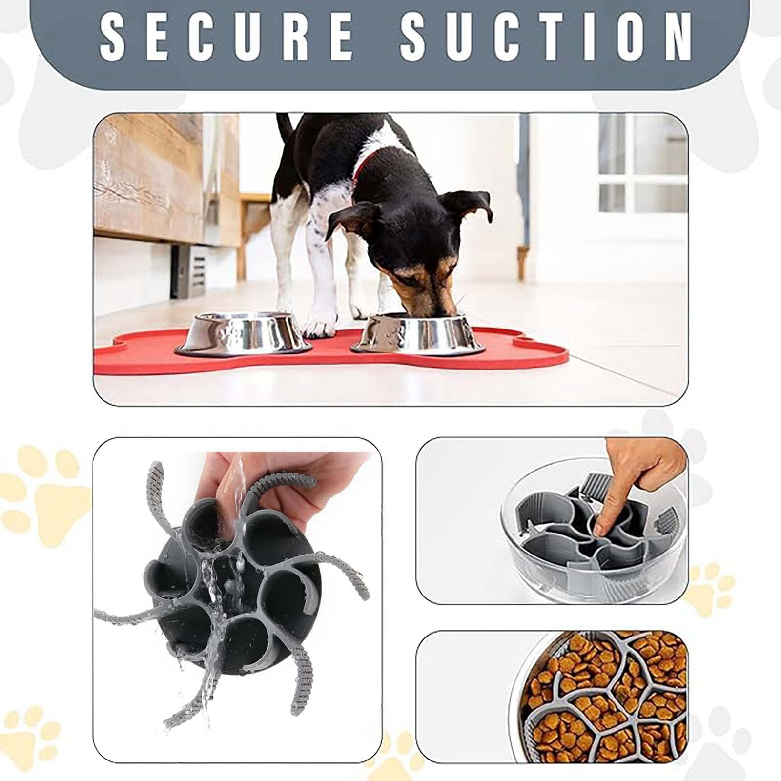 EcoVerve Dog Slow Feeder Dog Bowls Silicone Spiral Dog Food Bowls ...