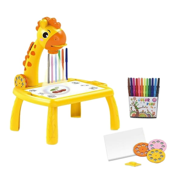 EcoVerve Drawing Projector Table For Boy Girl And Draw Projector Toy With Light Music Smart Projector Desk Erasable Doodle Drawing Board Projection Painting Machine For Kid Less Than 100ml