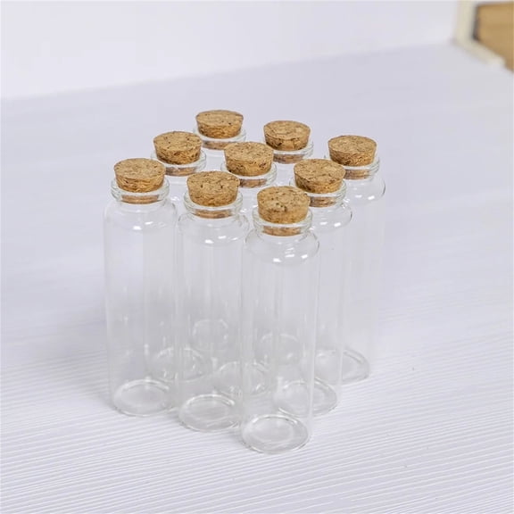 EcoVerve Empty Mini Bottle With Cork Stopper 50ml Glass Jars Idea For Wedding Small Wishing Bottles !