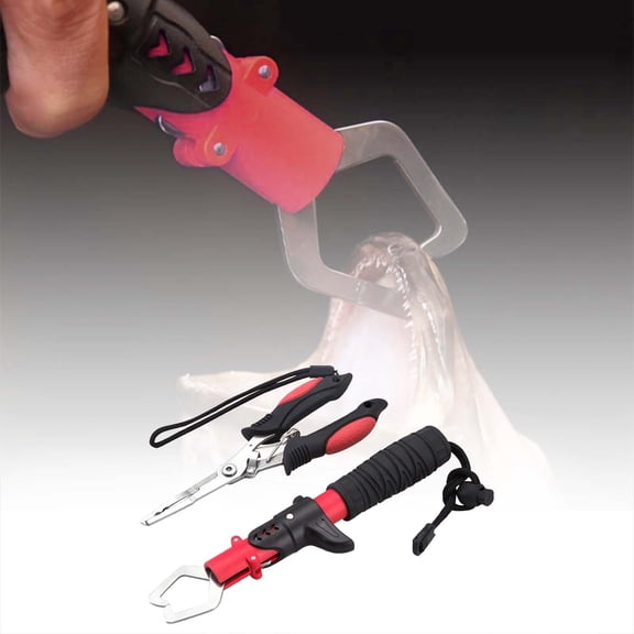 EcoVerve Fishing Tool Kit Stainless Steel Fishing Pliers Fish Lip Hook Remover Split Fly Fishing Gear Set Muti Function Fishing Accessories Fishing Gift For Men