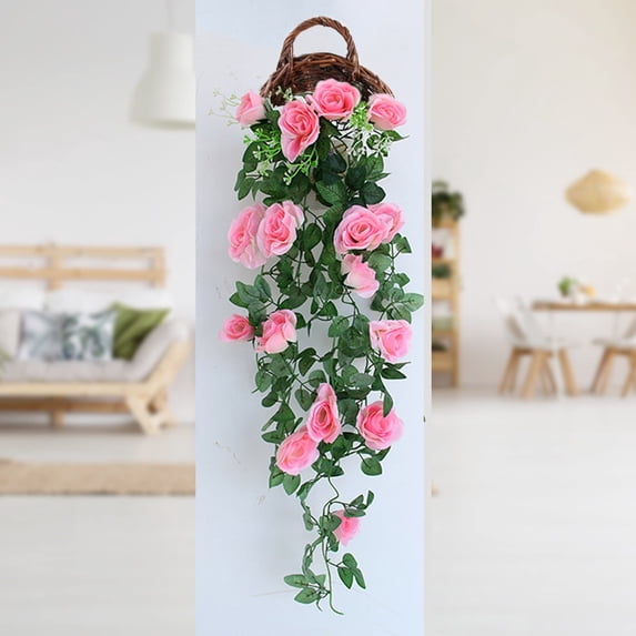 EcoVerve Hanging Roses Bunch Flower Hanging Garland Wisteria Orchid ...