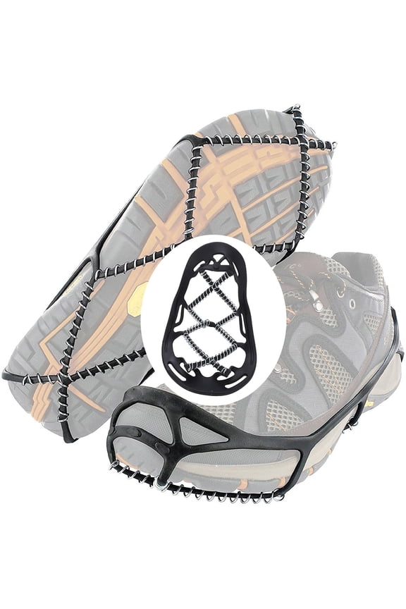 Hiking And Walking Traction Cleats For Ice And Rock Climbing Gear Spring Full Sole Non Slip Shoe Cover Outdoor Spring Non Slip Cover(2PC)