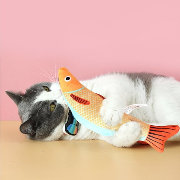 EcoVerve Indestructible Cat Toy Super Chew Cat Toy Chew Cat Toy Fish Fish Modeling Toy Interactive Cat Toy Gift Medium Cat Breed Heavy Cat Teeth Grinding Interactive