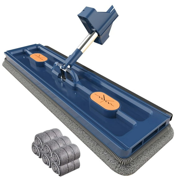 EcoVerve Large Flat Mop Hands Household Absorbent Mop One Mop Clean Wooden Floor Lazy Mopping Tool Comes With Six Mops