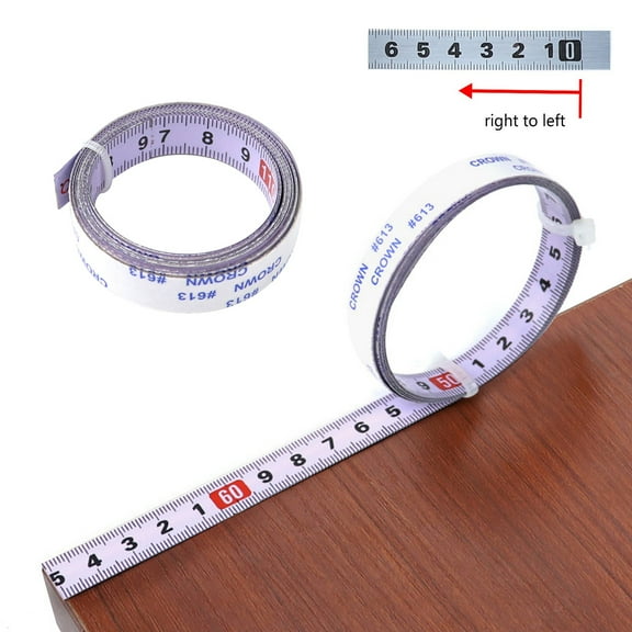 EcoVerve Measure Self Adhesive Metric Stainless Steel Scale Ruler For T Track Router Table Saw Woodworking Tool