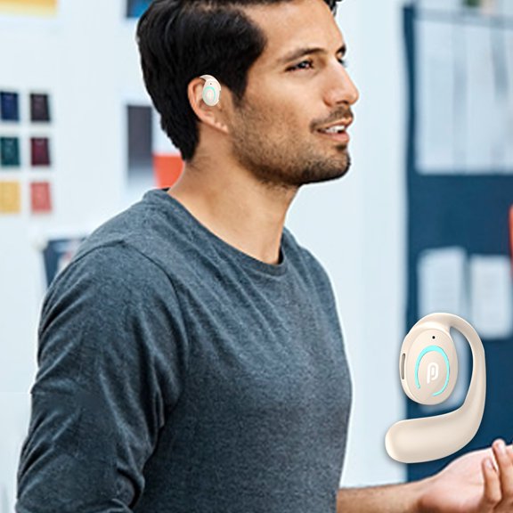 EcoVerve Mini True Wireless Headphones Version 5.3 Business Sports Model Ear Clip On Wireless Stereo Monaural Running Business Without Hurting Your Ears