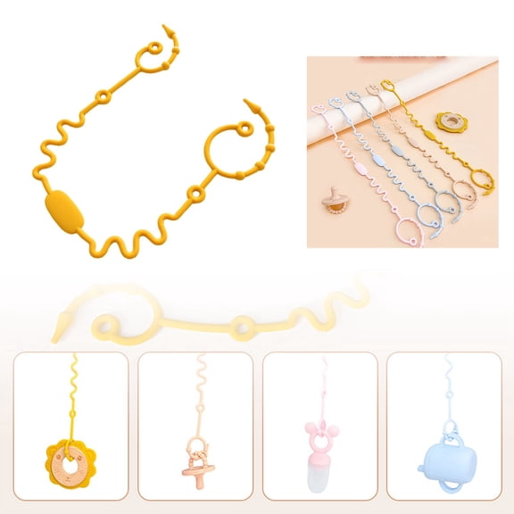 EcoVerve New Baby Silicone Drop Chain Food Grade Children's Pacifier Drop Chain Toy Strap Strap Strap Strap Silicone Pacifier Chain
