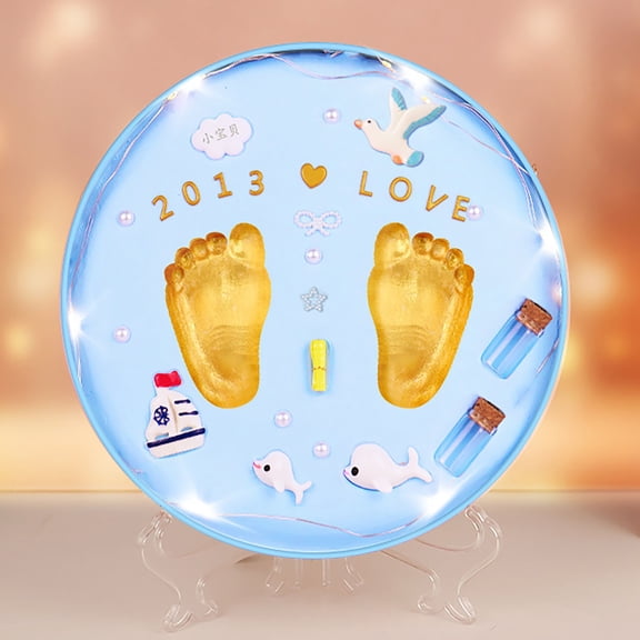 EcoVerve Newborn Hand And Foot Prints Mud Tire Hair Souvenirs Diy Baby Prints 100 Days Full Moon First Year Gift.For Baby Footprint Handprint