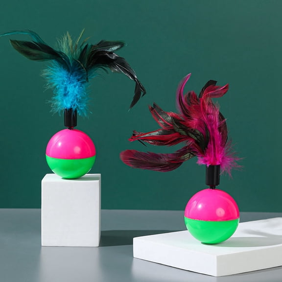 EcoVerve Of Cat Toys With Colorful Feathers A Sturdy And Made Of Plastic With A And An Interactive Self Entertainment Artifact