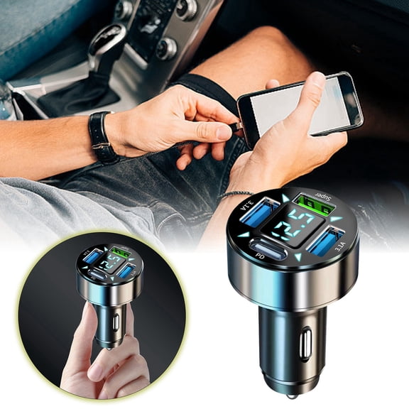 EcoVerve "Revolutionize Your Car Charging Experience With The Super Fast Digital Display Car Charger"