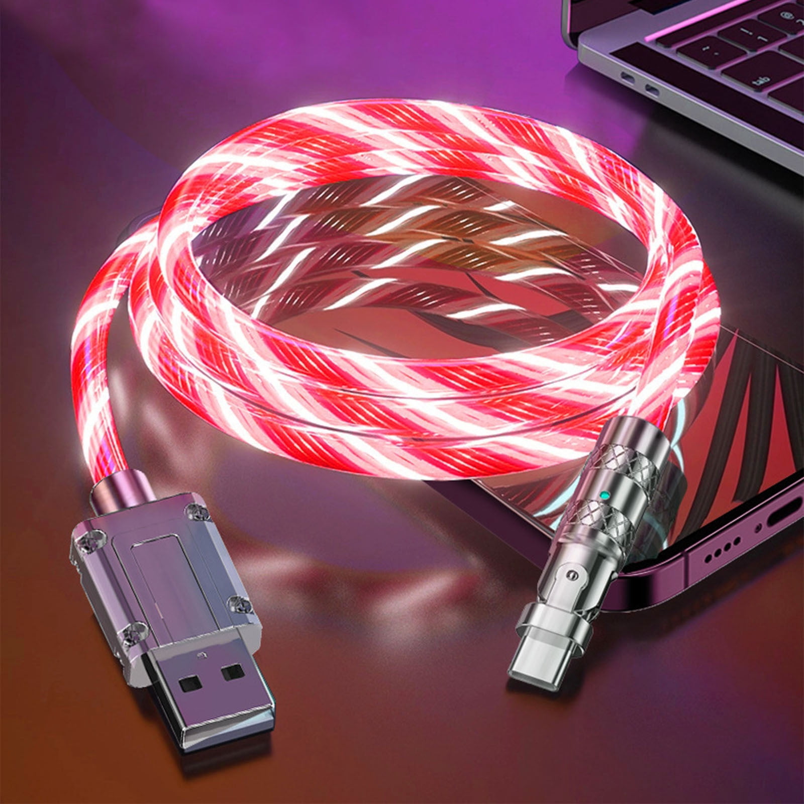 EcoVerve Rotating Streamer Data Rotating Lighted Fast Charge Cord With ...