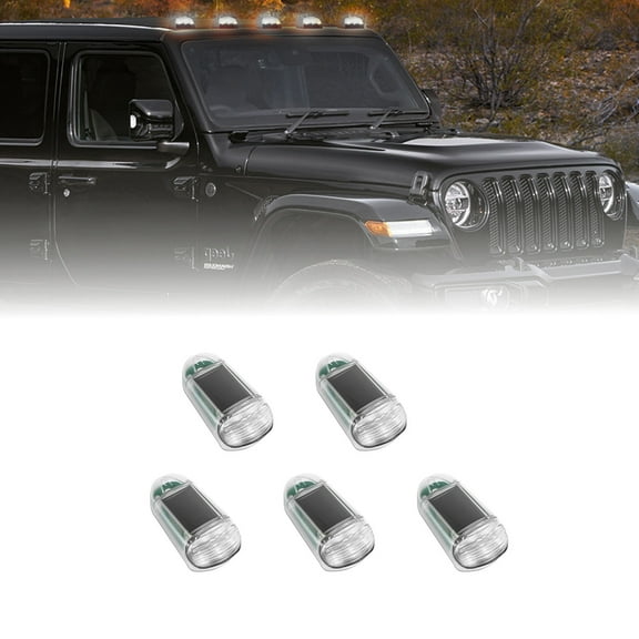 EcoVerve Solar Powered Cab Lights 2025 New Solar Powered Cab Lights For Truck No Drilling Wireless Cab Marker Roof Lights Vibration Sensor Marker Lights