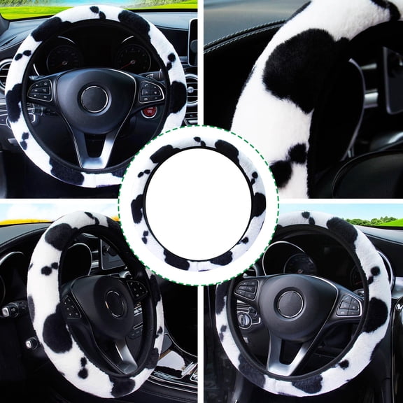 EcoVerve Steering Wheel Covers For Car Cows Print Car Steering Wheel Cover For Women Men Universal 15 Inches Car Accessories