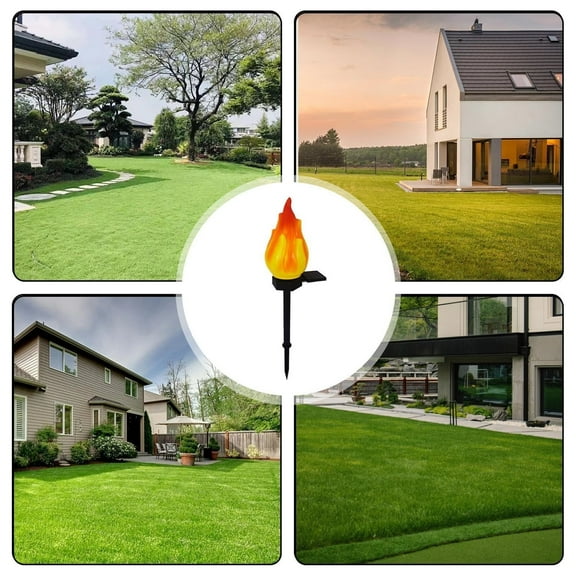 EcoVerve Torch Light | Solar Flame Torch Light | Flame Design For Outdoor Ornament | Energy Efficient Garden Lights | For Patios Routes And Backyard Parties
