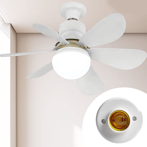 EcoVerve White Round Screw Light Bulb Lamp Socket Holderï¼Electricalï¼Light Sockets