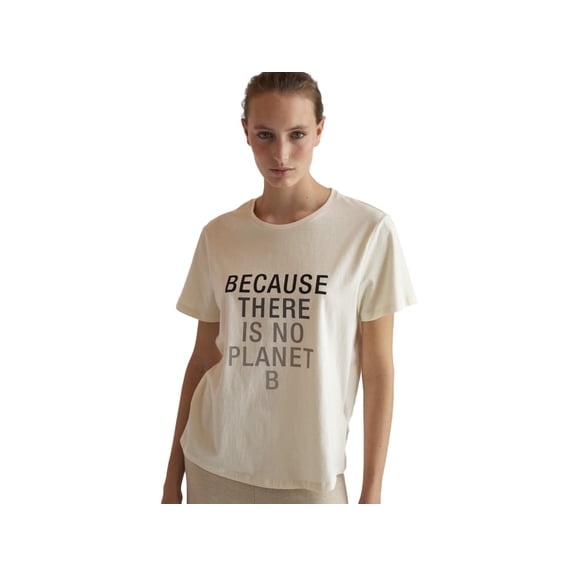 Ecoalf Becausalf T-Shirt - Women's, Light Beige, Large