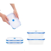 Ecoberi Collapsible Food Containers, BPA-Free Silicone, Reusable, Stackable, Space-Saving for Snacks, Lunches, Travel 2 Pack