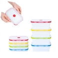 thumbnail image 1 of Ecoberi Collapsible Food Containers, BPA-Free Silicone, Reusable, Stackable, Space-Saving for Snacks, Lunches, Travel Pack of 4, 1 of 9