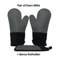 thumbnail image 1 of Ecoberi Grey Silicone Oven Mitts and Pot Holder Set, 3 Count, 1 of 7