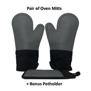Nogis Silicone Oven Mitts Mini Small Pot Holder Gloves Heat Resistant  Cooking Value 4 pcs (2 Pair), Glove Mitt Holders Durable Microwave Cooking  Pinch