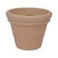 Ecobo 12.6" Tall Eco-Friendly Round Pot Planter Indoor/Outdoor use, Durable, Versatile & Lightweight, Designed by Brazilian Artisans, Contemporary All-Weather Design –Orange