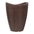 thumbnail image 1 of Ecobo 12.6 nches Eco-Friendly Round Planter Onda Indoor/Outdoor use, Durable, Versatile & Lightweight, Designed by Brazilian Artisans, Contemporary All-Weather Design –Brown, 1 of 5