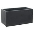 thumbnail image 1 of Ecobo 15.7 inches Eco-Friendly Rectangular Planter Box, Bloco Indoor/Outdoor use, Durable, Versatile & Lightweight, Designed by Brazilian Artisans, Contemporary All-Weather Design – Black, 1 of 2