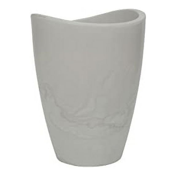 Ecobo 15.7 inches Eco-Friendly Round Pot Planter, Onda Indoor/Outdoor use, Durable, Versatile & Lightweight, Designed by Brazilian Artisans, Contemporary All-Weather Design – White