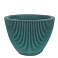 thumbnail image 1 of Ecobo 16.9 inches tall Eco-Friendly Round Pot Planter,Garoa Indoor/Outdoor use,Durable,Versatile&Lightweight,Designed by Brazilian Artisans,Contemporary AllWeather Design-Green, 1 of 5
