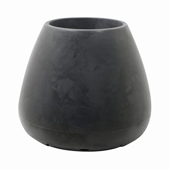 Ecobo 18.5 inches Eco-Friendly Novelty Pot Planter Oka Indoor/Outdoor use, Durable, Versatile & Lightweight, Designed by Brazilian Artisans, Contemporary All-Weather Design –Black